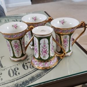 Set of 4 Sorelle Fine Porcelain Cups